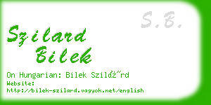 szilard bilek business card